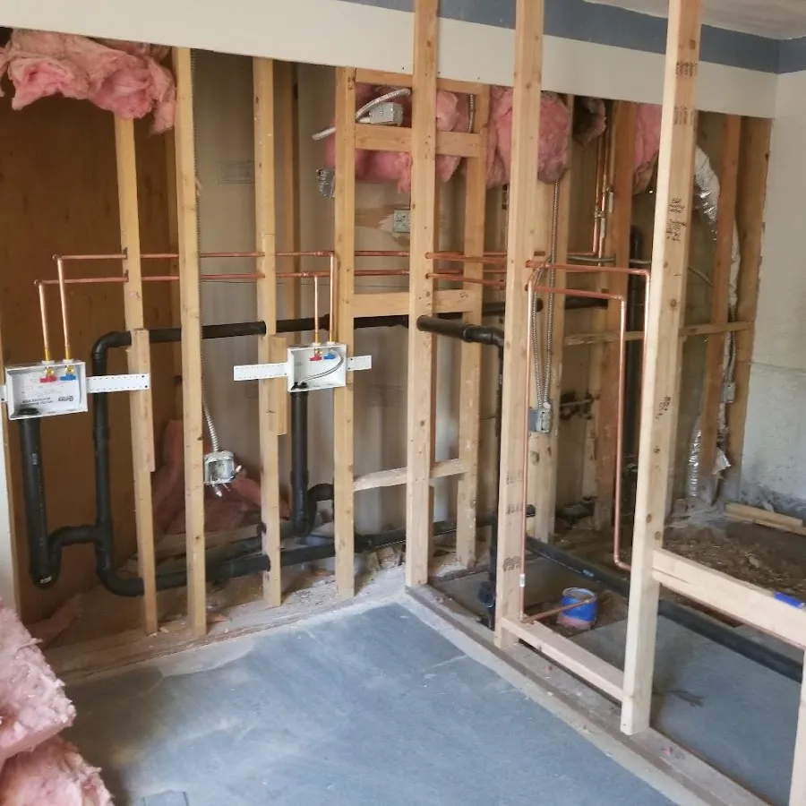 Copper pipe rough-in and plumbing installation in Council Bluffs